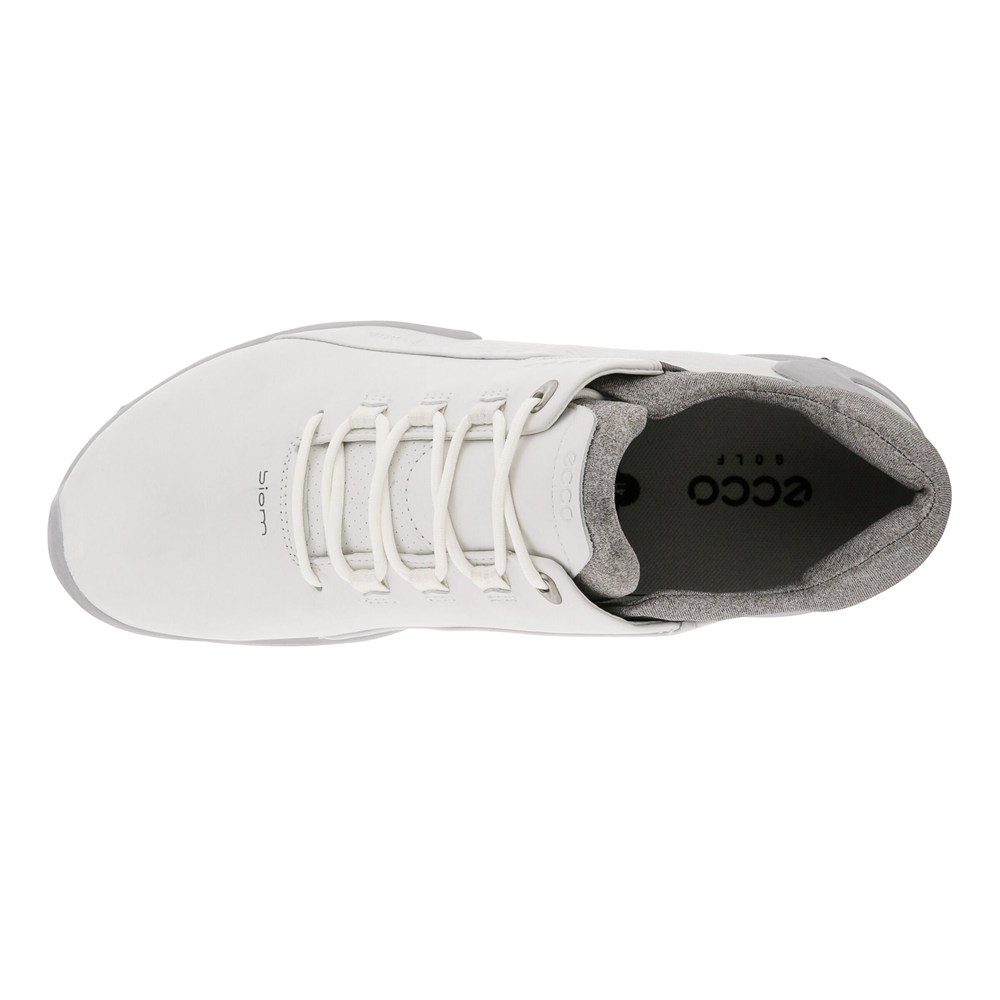 Mens Golf Shoes - ECCO Biom G3 Cleated - White - 7392TYJQH